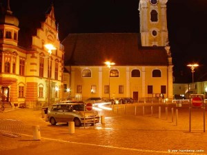 Stadt Hartberg Hauptplatz, Rathaus, Stadtpfarrkirche